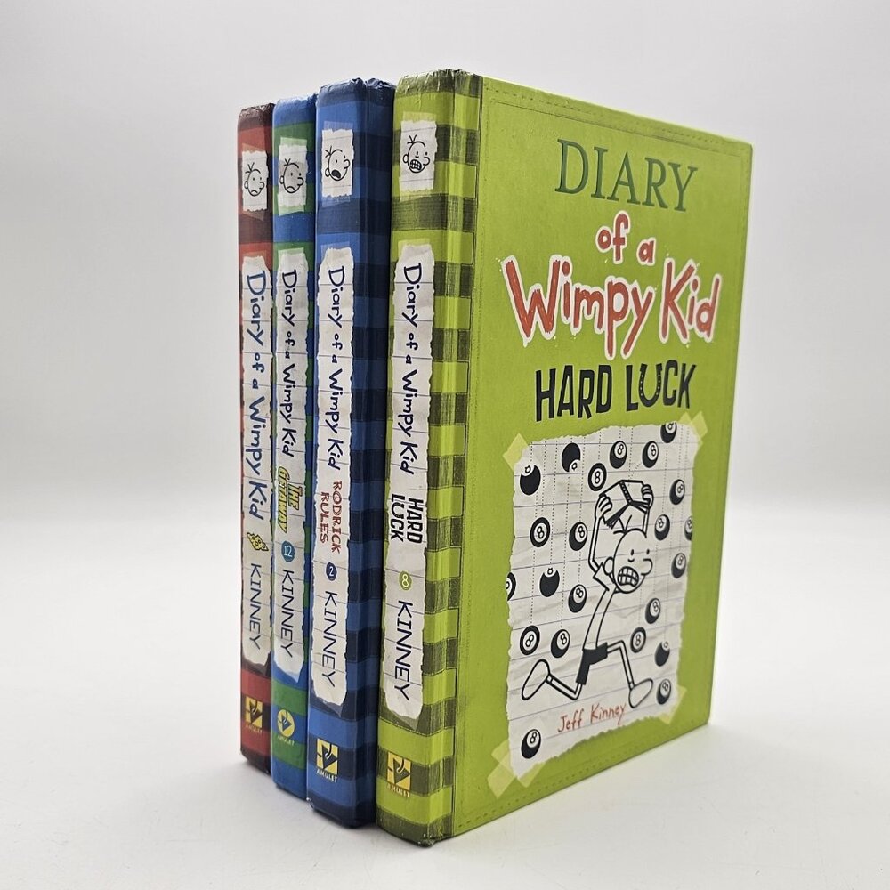 Diary of a Wimpy Kid Books Hard Luck Rodrick Rules Getaway Lot of 4 Hardcover